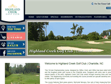 Tablet Screenshot of highlandcreekgolfclub.com